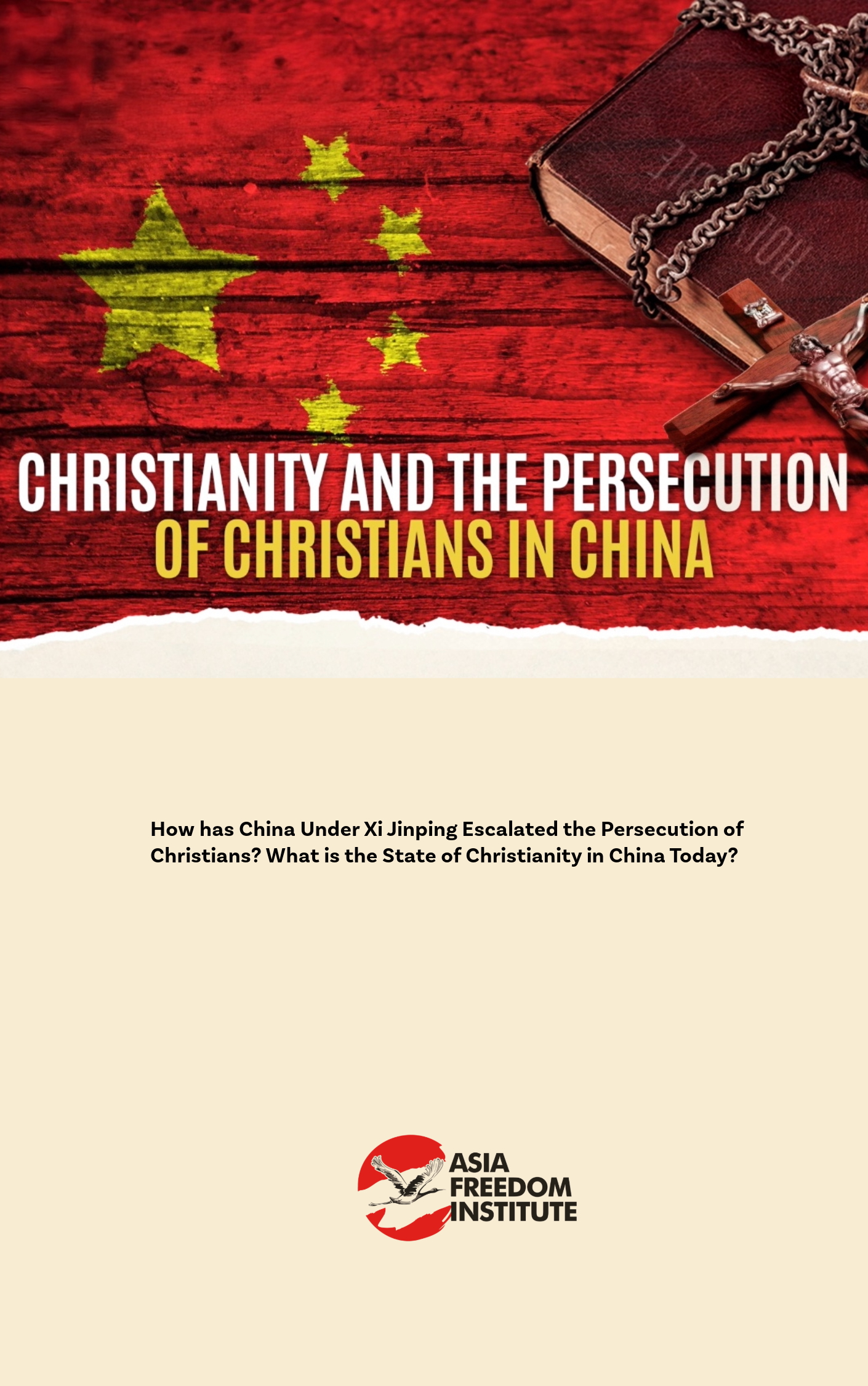 Christianity and the Persecution of Christians in China